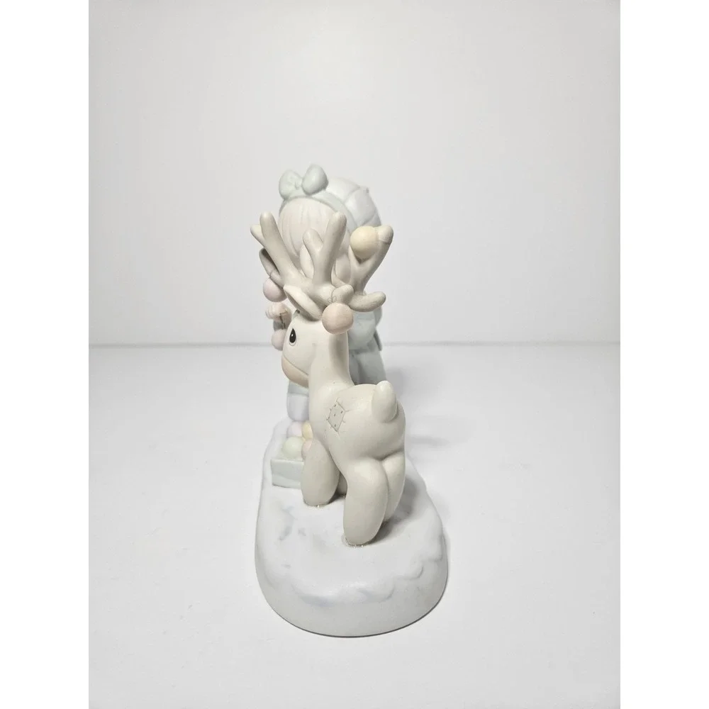 Precious Moments Merry Christmas Deer Figurine 522317 Vintage 1989 Enesco